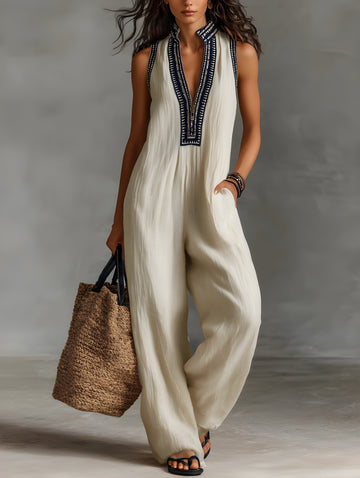 Bibi Flowing Sleeveless Jumpsuit