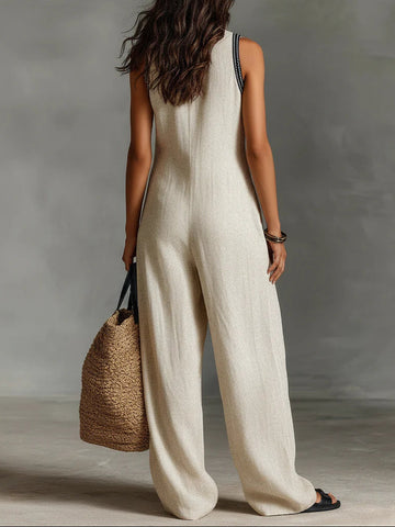 Bibi Flowing Sleeveless Jumpsuit
