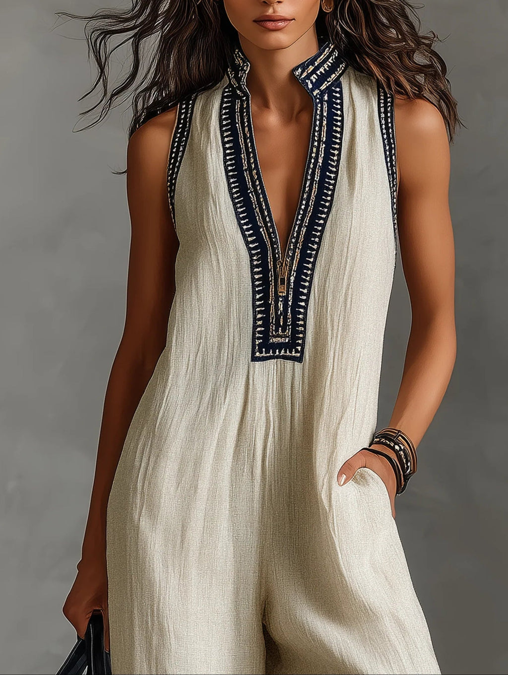 Bibi Flowing Sleeveless Jumpsuit