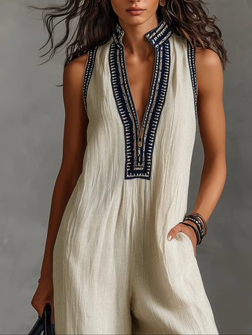 Bibi Flowing Sleeveless Jumpsuit