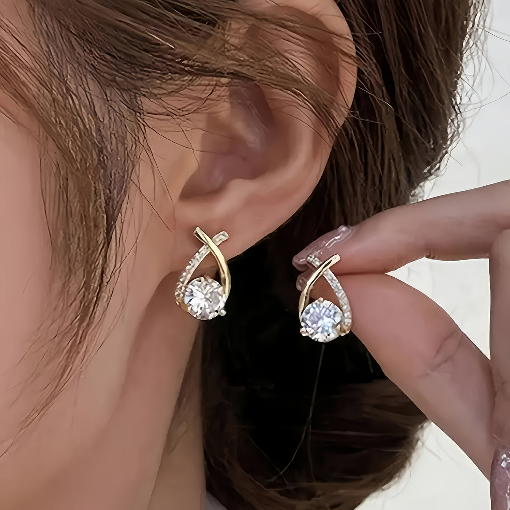 Elegant Gold Stud Earrings