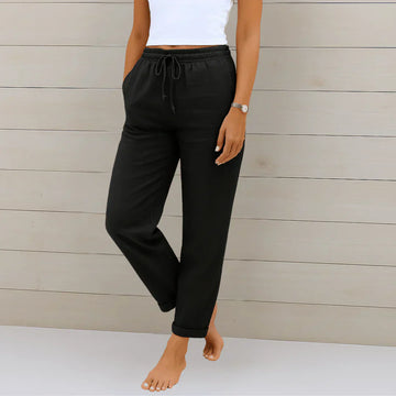 Elena | Lightweight Linen-Feel Trousers
