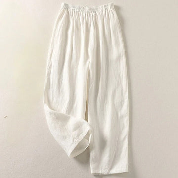 Amalia | Comfortable Cotton-Blend Relaxed Trousers