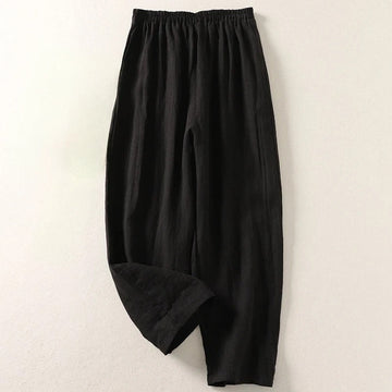 Amalia | Comfortable Cotton-Blend Relaxed Trousers