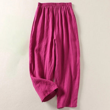 Amalia | Comfortable Cotton-Blend Relaxed Trousers