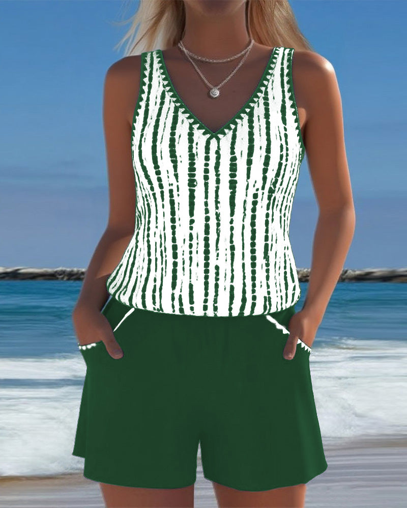 Sandra | Casual Tankini Shorts Set