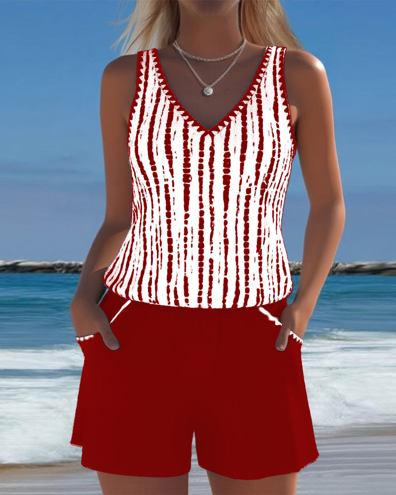Sandra | Casual Tankini Shorts Set