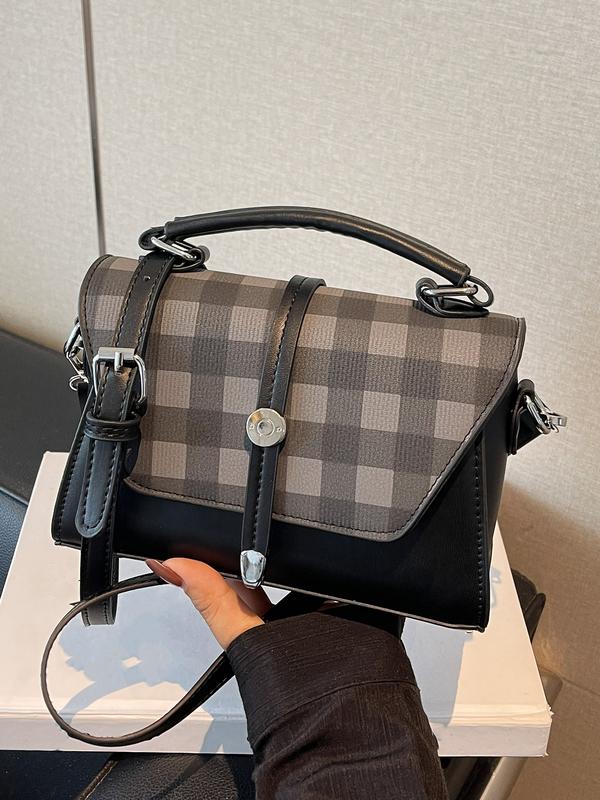 ALWINA | TRENDY CONTRAST STITCHING SHOULDER BAG