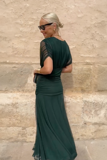Lorenza | Elegant V-Neck Maxi Dress