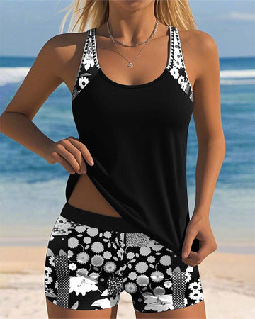 Susan | Floral Print Two-Piece Swim Set