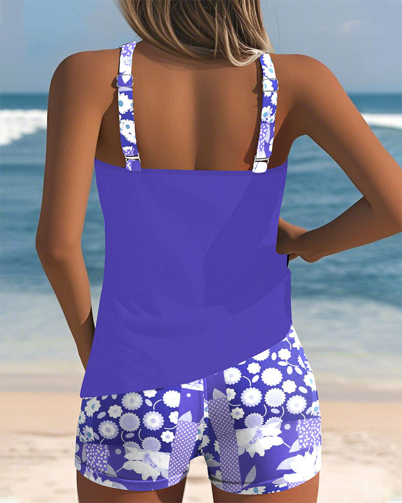 Susan | Floral Print Two-Piece Swim Set