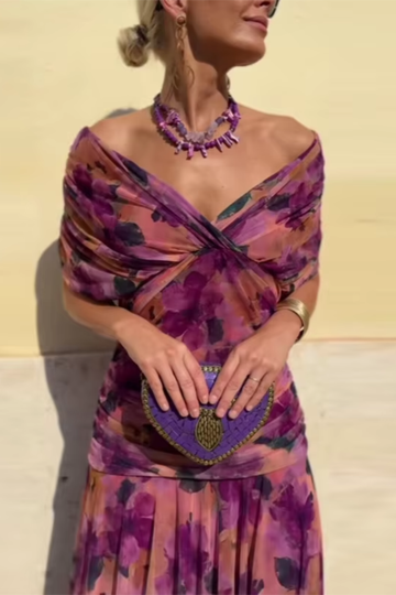 Lorenza | Elegant V-Neck Maxi Dress