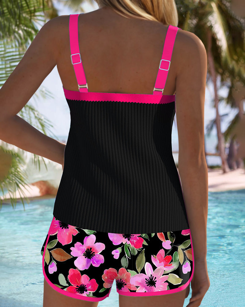 Ruth | Classic Ribbed Tankini Set