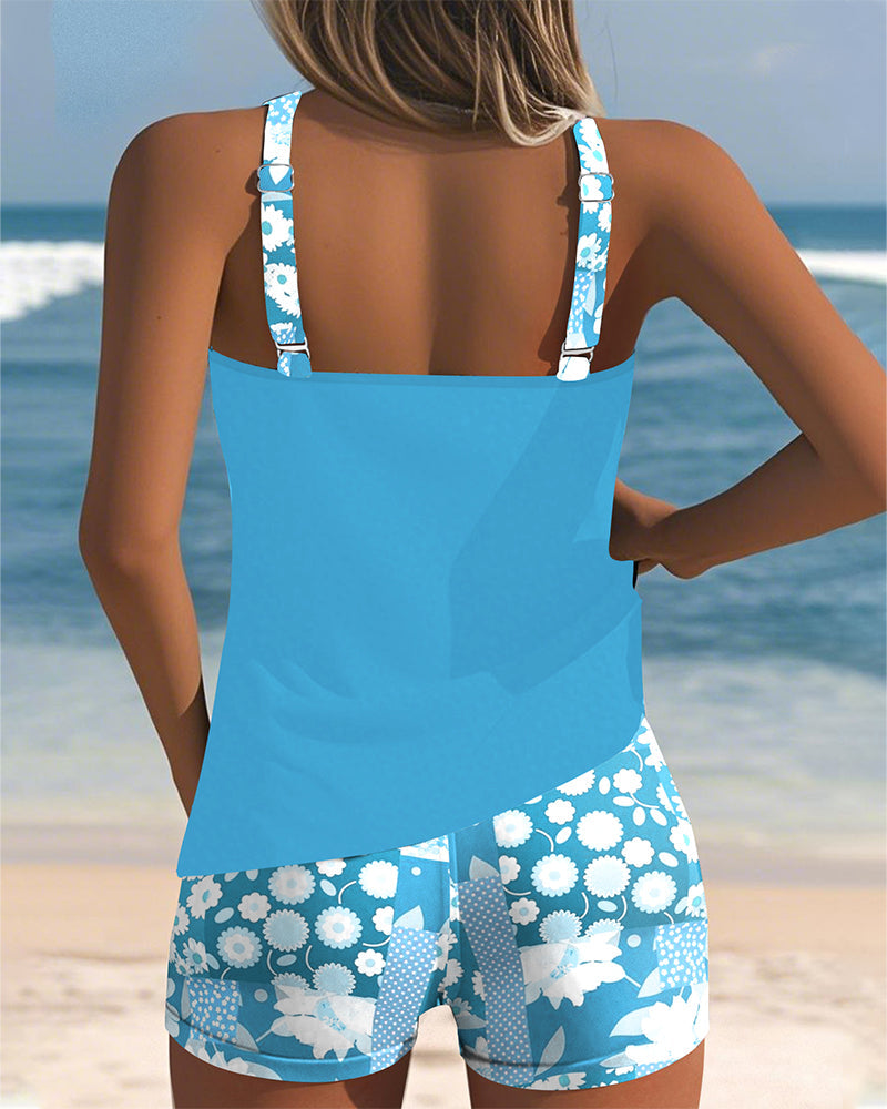 Susan | Floral Print Two-Piece Swim Set