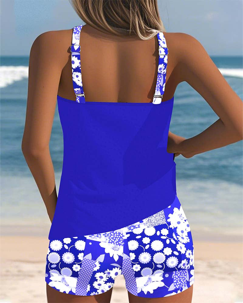 Susan | Floral Print Two-Piece Swim Set