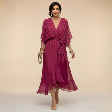 Serena | Flowy V-Neck Maxi Dress