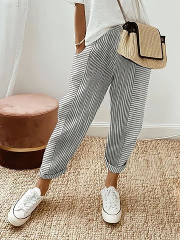 Florence | Lightweight Stripe Trousers