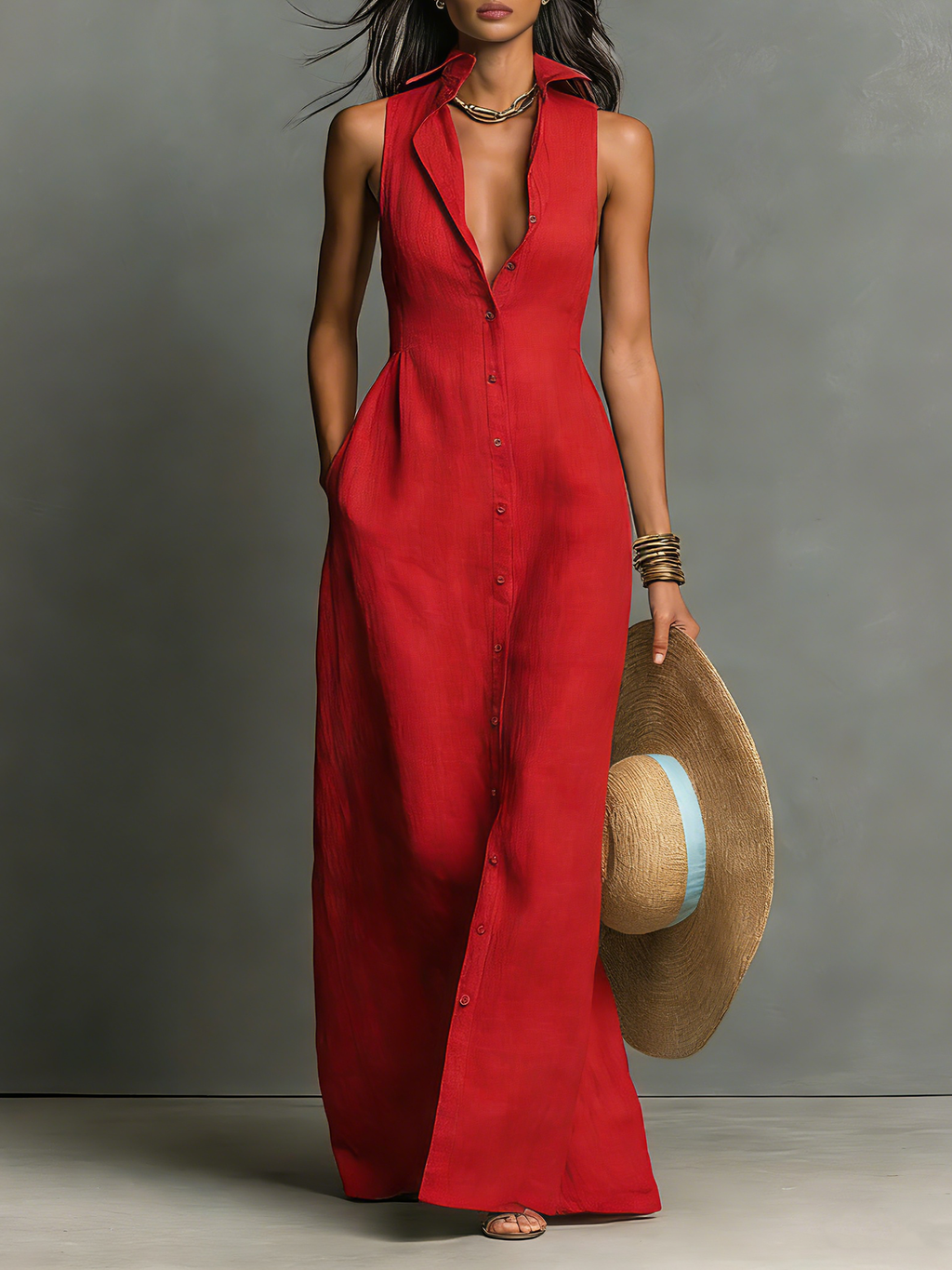 Élise Sleeveless Maxi Dress