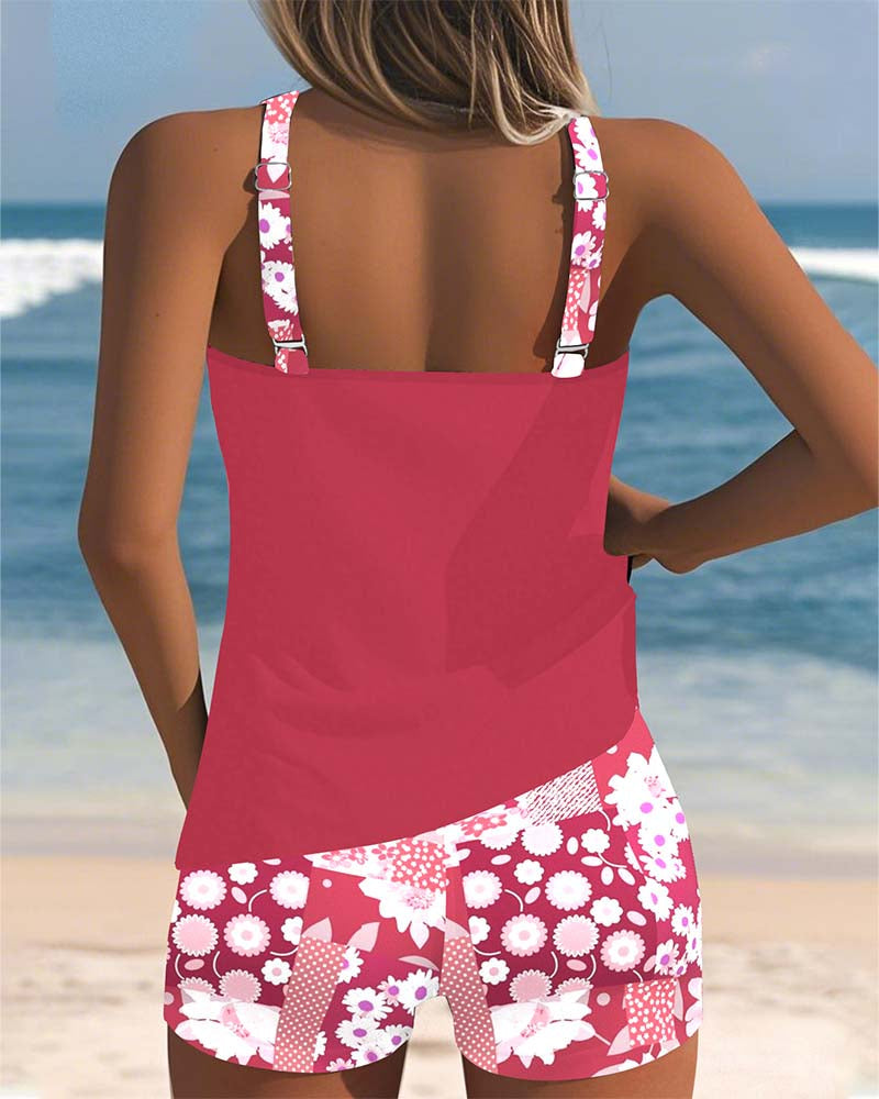 Susan | Floral Print Two-Piece Swim Set