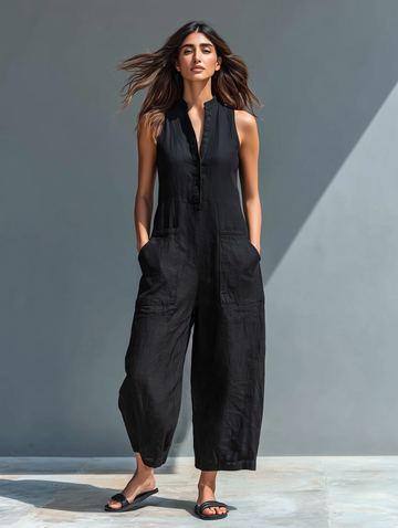 Classic Comfortable Sleeveless Dungarees