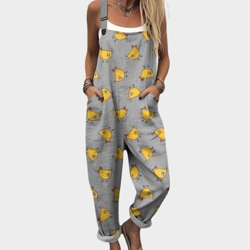 Comfortable Printed Dungarees