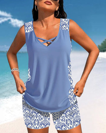 Melissa | Tankini Featuring Geometric Print