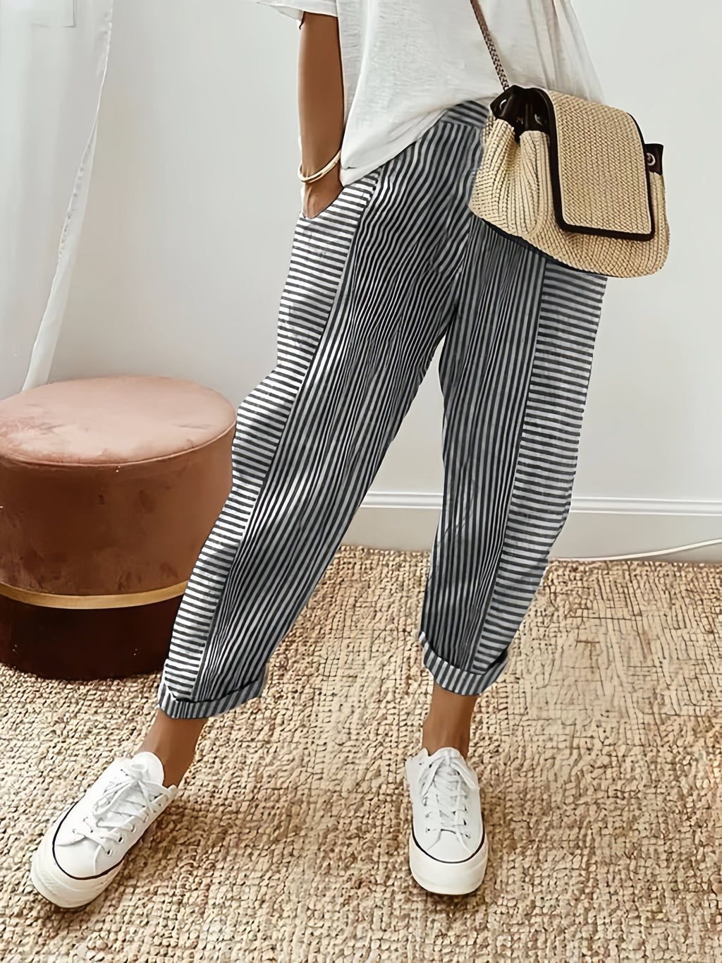 Florence | Lightweight Stripe Trousers