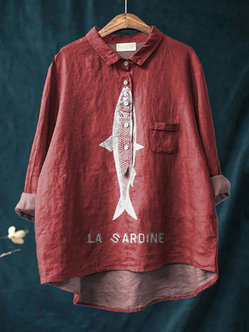 Sophie | Sardine Fish Graphic Printed Women&
