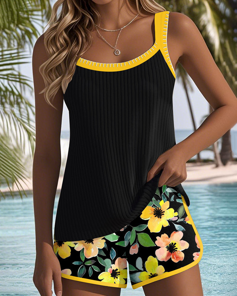 Ruth | Classic Ribbed Tankini Set
