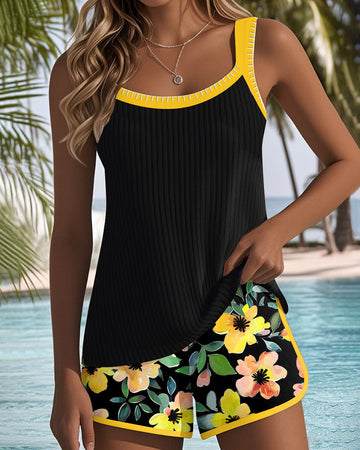 Ruth | Classic Ribbed Tankini Set