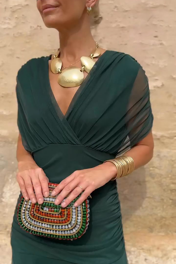 Louise | Elegant Flowy V-Neck Maxi Dress