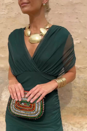 Louise | Elegant Flowy V-Neck Maxi Dress