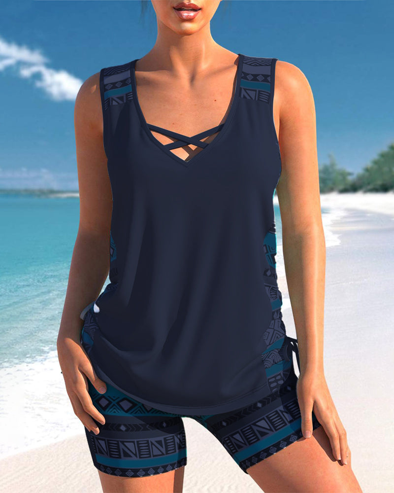 Melissa | Tankini Featuring Geometric Print