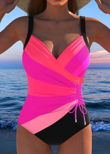 Luxury Wrap Swimsuit with Colourful Print