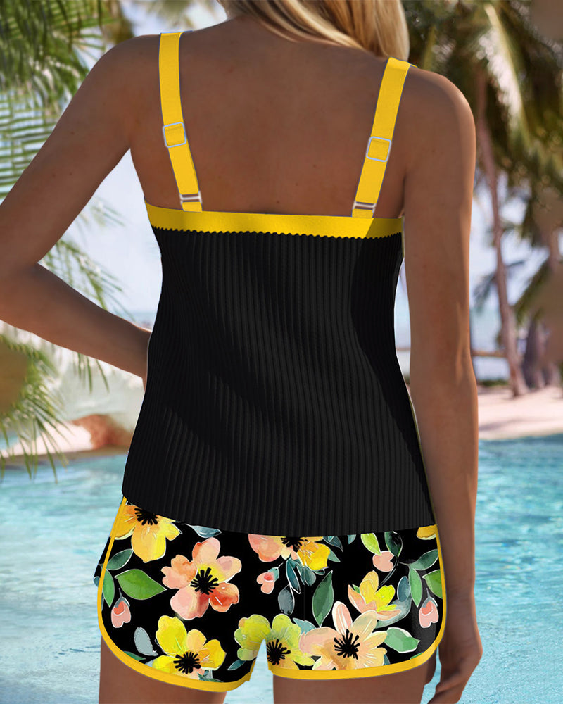 Ruth | Classic Ribbed Tankini Set