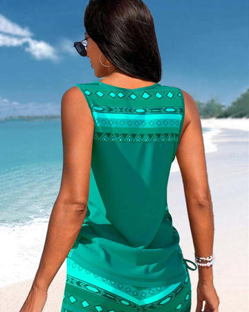 Melissa | Tankini Featuring Geometric Print