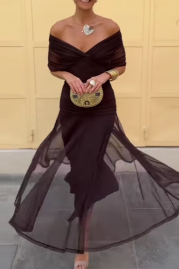 Louise | Elegant Flowy V-Neck Maxi Dress
