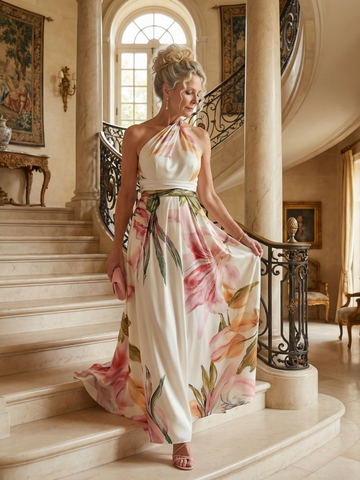 Amiel | Light Floral Maxi Dress