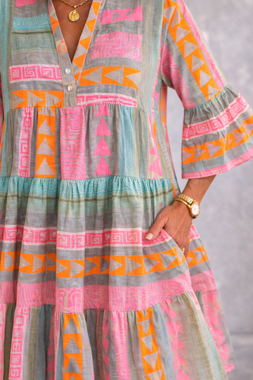 Lucy | Patterned Flowing Midi Dress