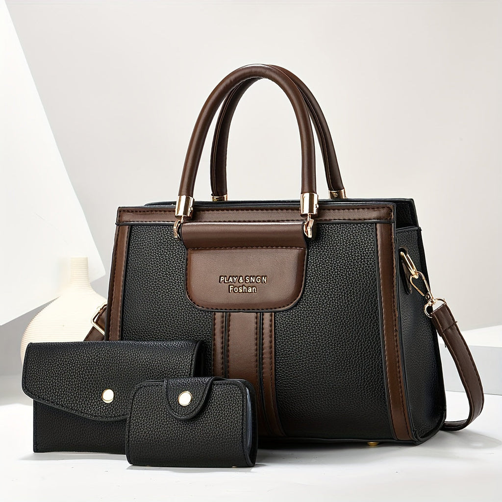 Luna | Elegant 3-Piece Leather Bag Set