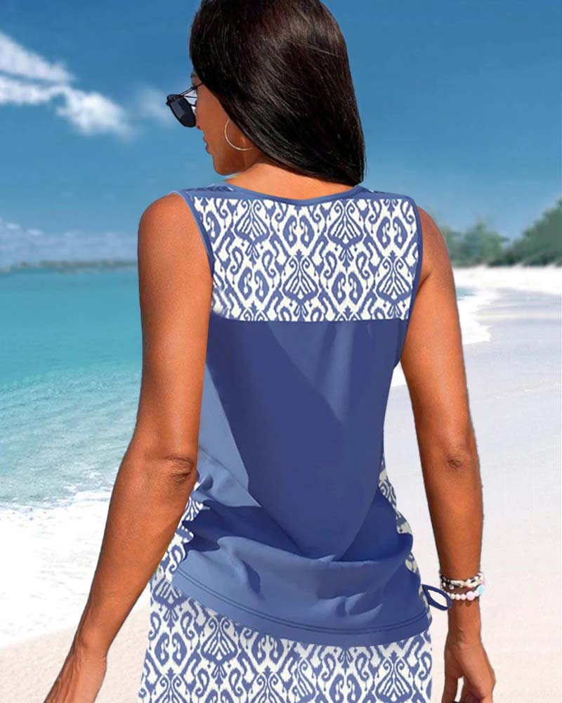 Melissa | Tankini Featuring Geometric Print