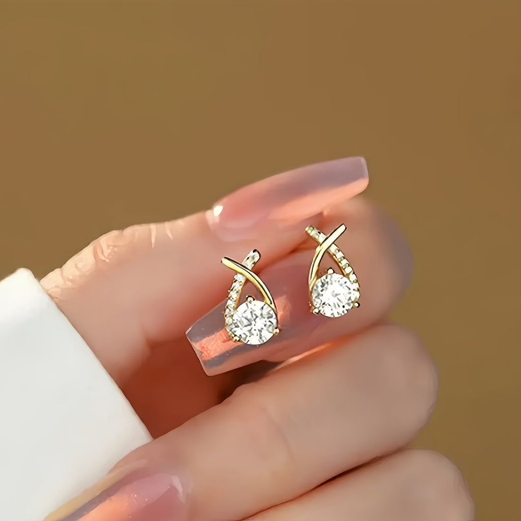 Elegant Gold Stud Earrings