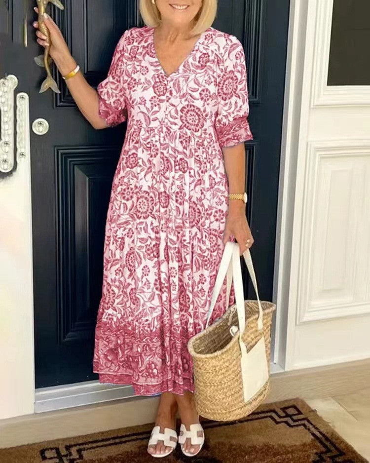 Keisha | V-Neck Floral Dress