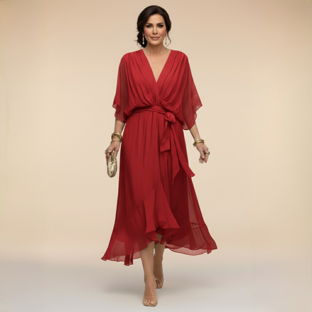 Serena | Flowy V-Neck Maxi Dress