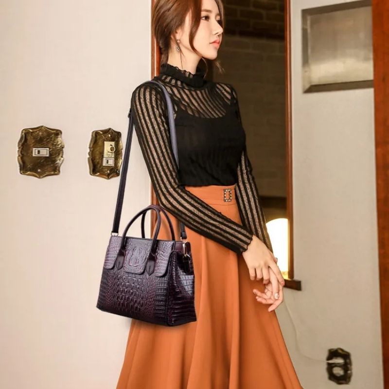 Luxury Vegan Crocodile Handbag