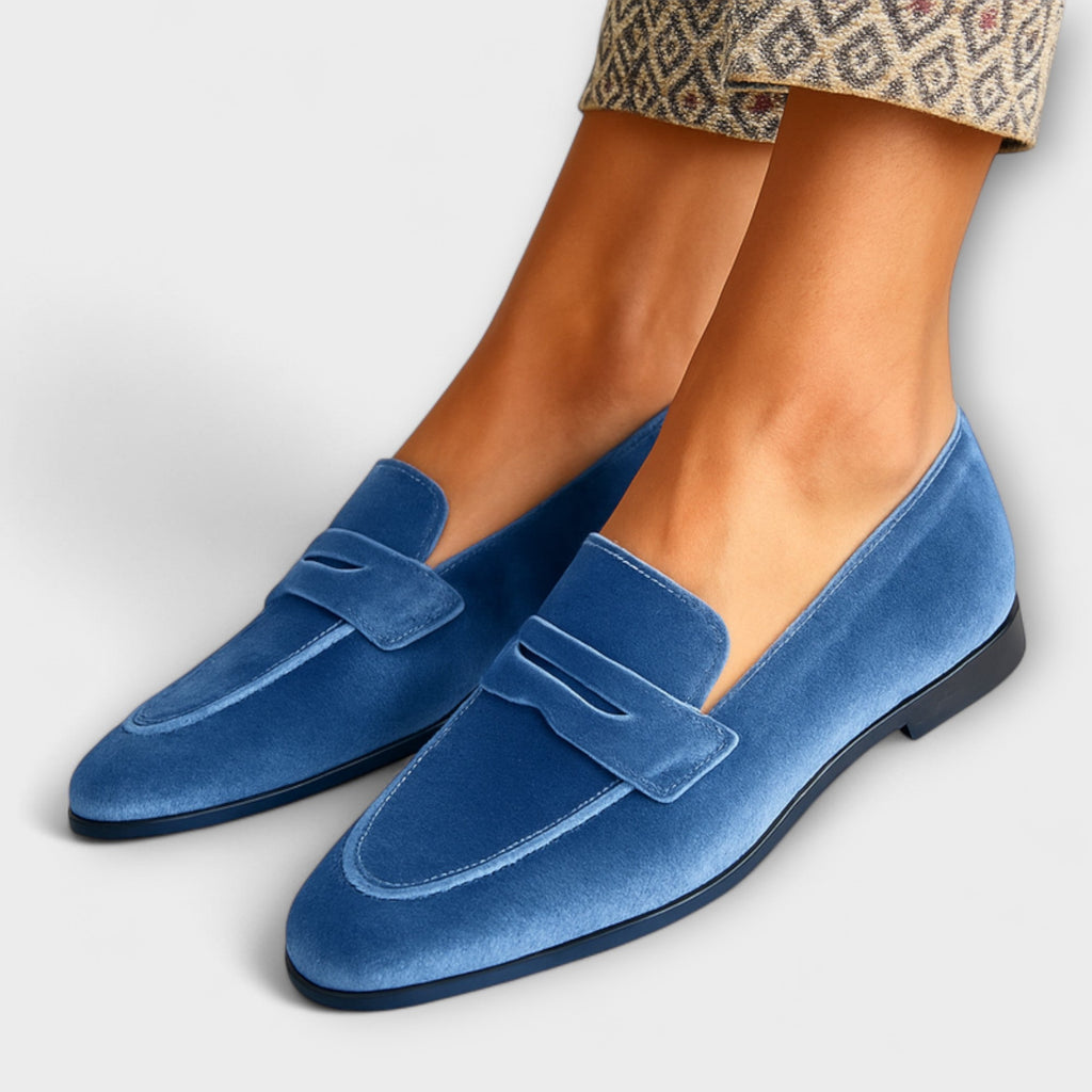 Louise | Soft Velvet-Look Loafers