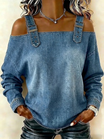 Annabel | Lightweight Denim-Feel Shirt