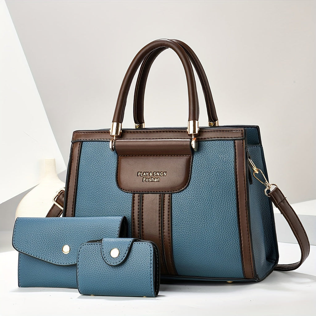 Luna | Elegant 3-Piece Leather Bag Set