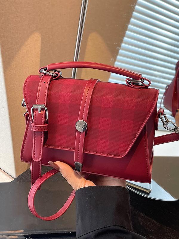 ALWINA | TRENDY CONTRAST STITCHING SHOULDER BAG