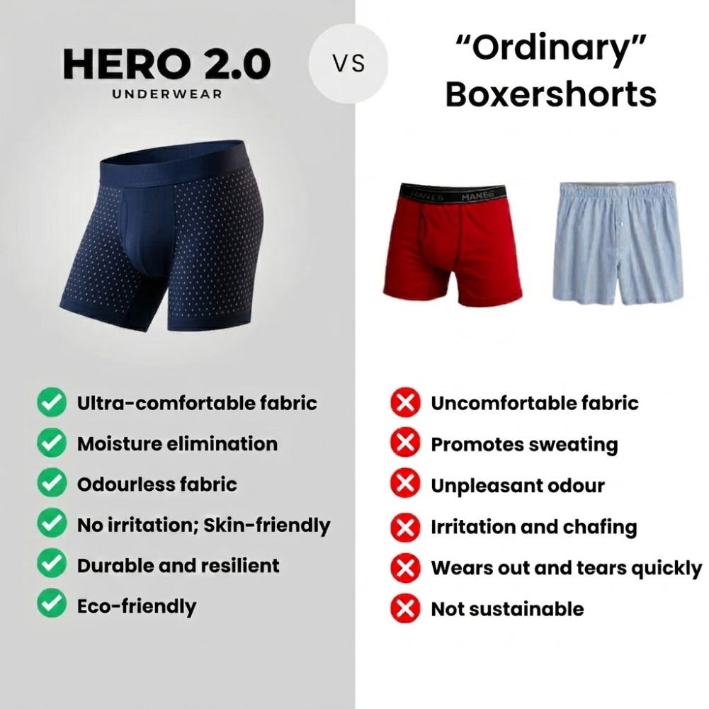 HERO 2.0 Comfortable Breathable Everyday Boxers